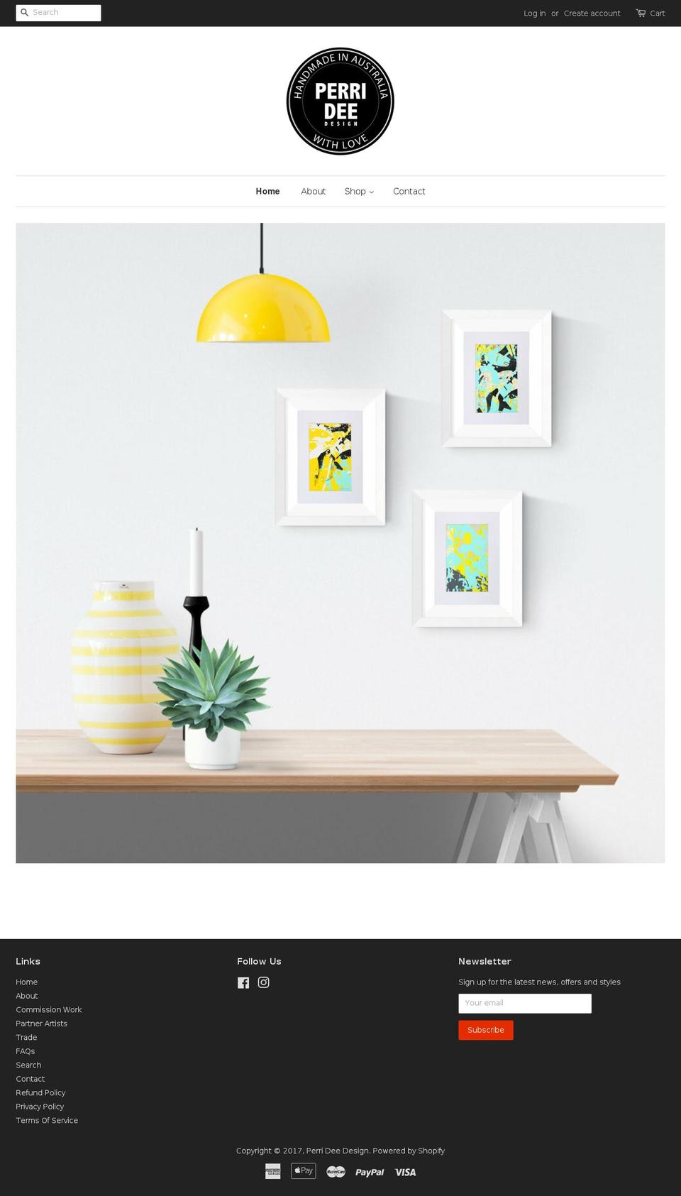 perridee.com shopify website screenshot