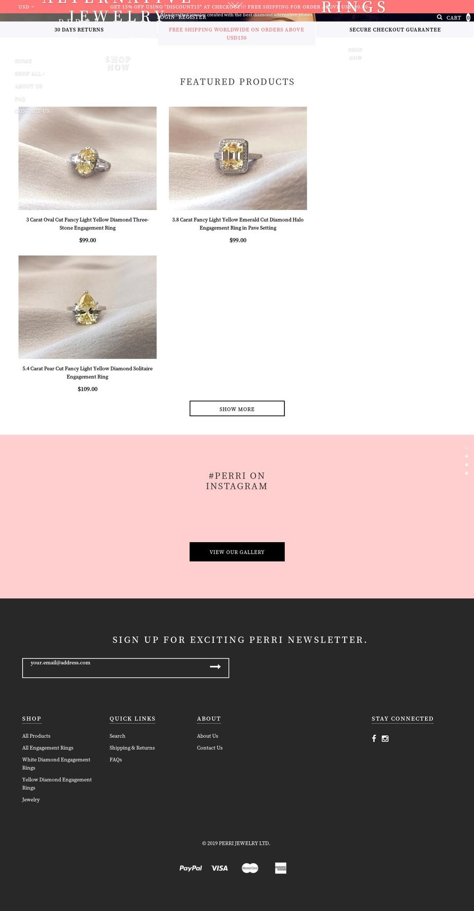 bagratica----sections-ready Shopify theme site example perrijewelry.com