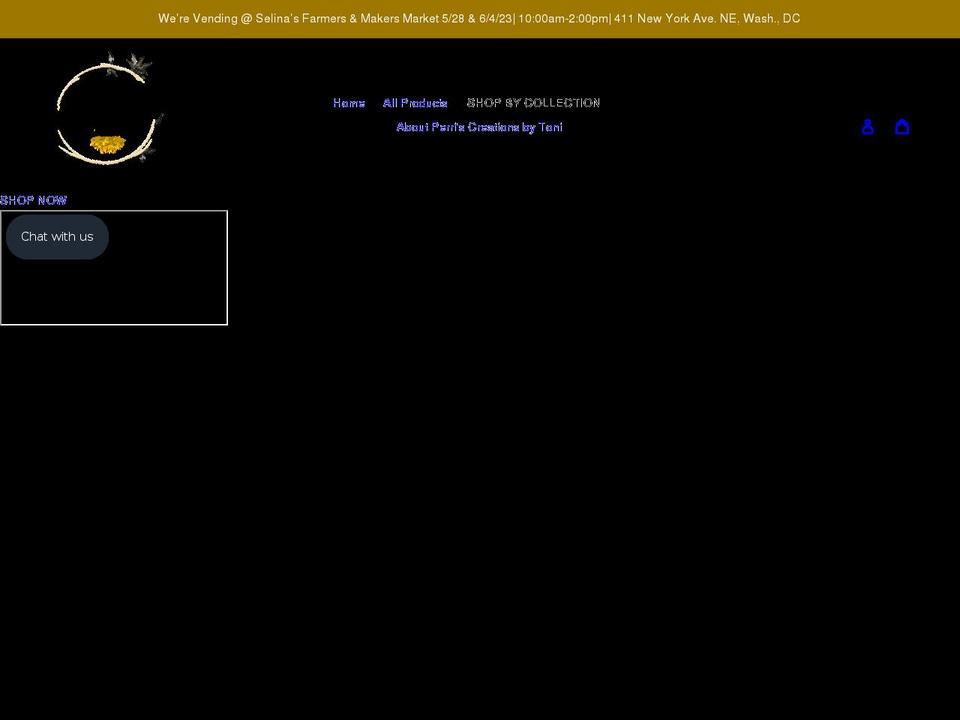 perriscreations.com shopify website screenshot