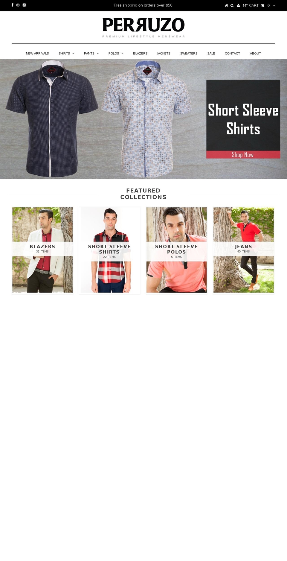 perruzo.com shopify website screenshot