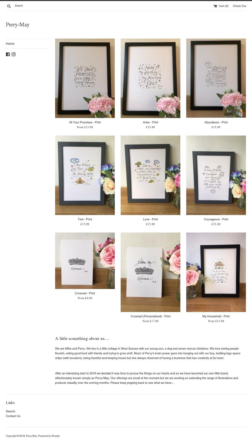 perry-may.com — Shopify storefront screenshot