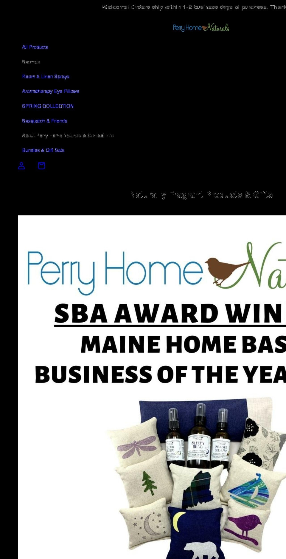 perryhomenaturals.com — Shopify storefront screenshot