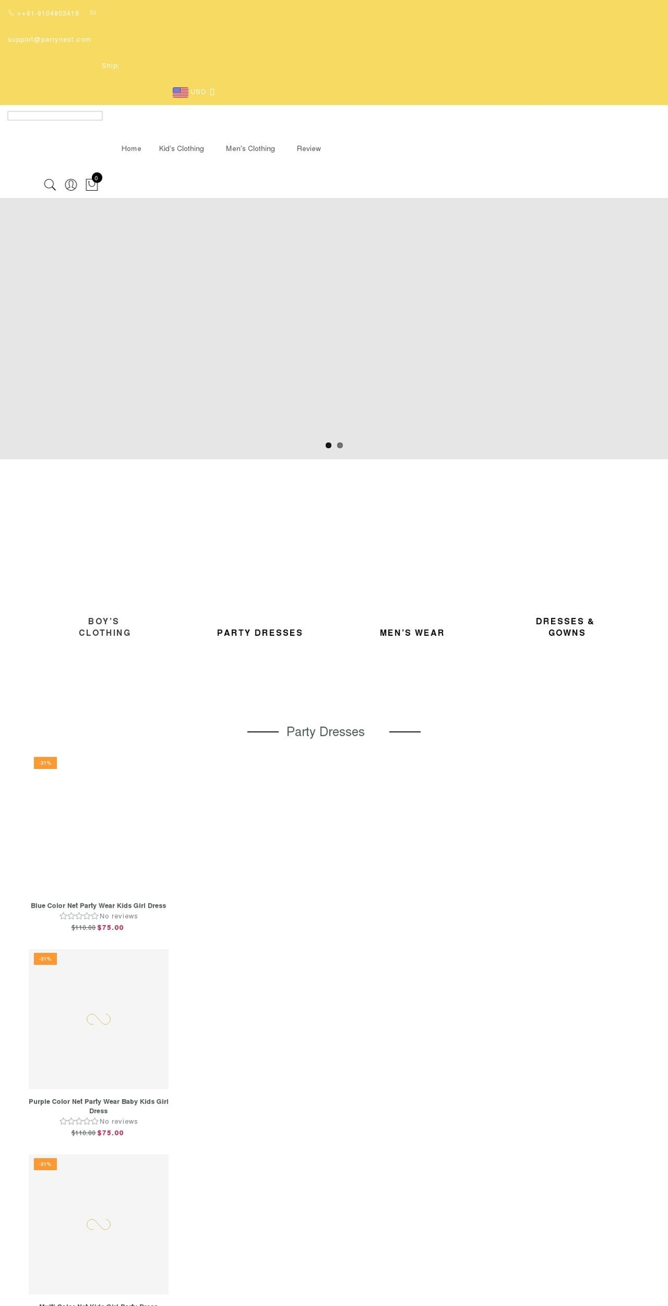 perrynest.com shopify website screenshot