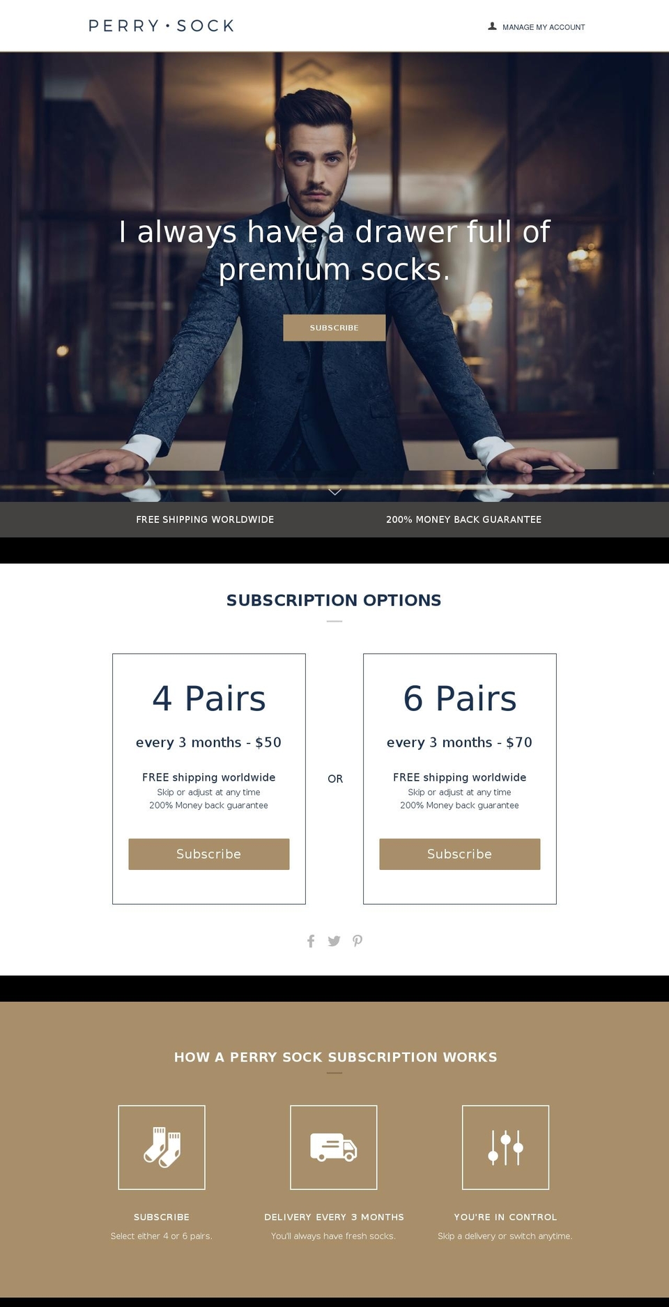perrysock.com — Shopify storefront screenshot