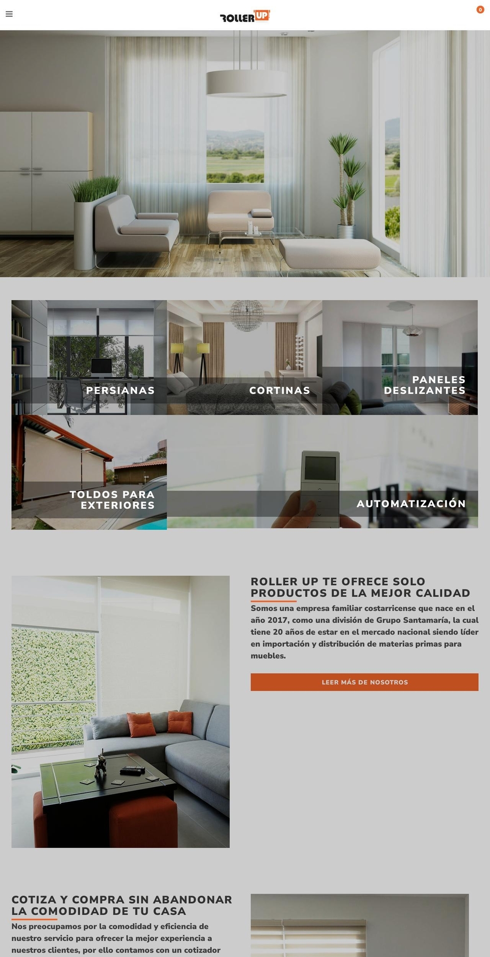 persianasrollerup.com shopify website screenshot