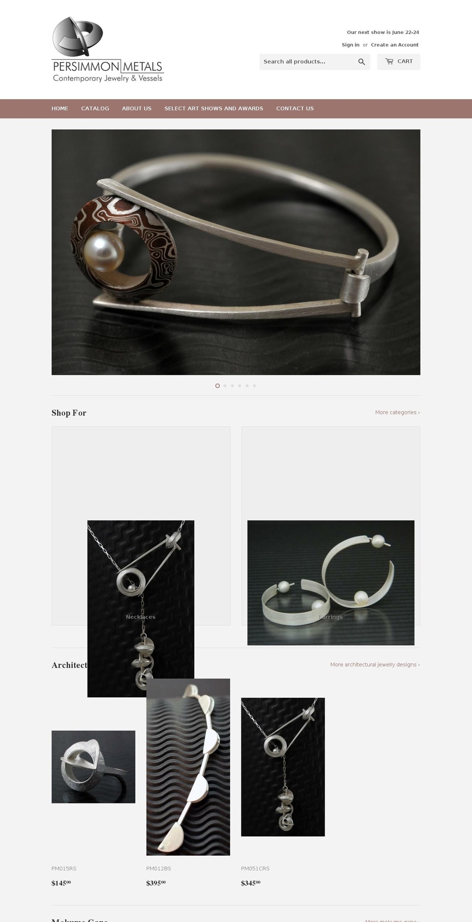 persimmonmetals.com shopify website screenshot