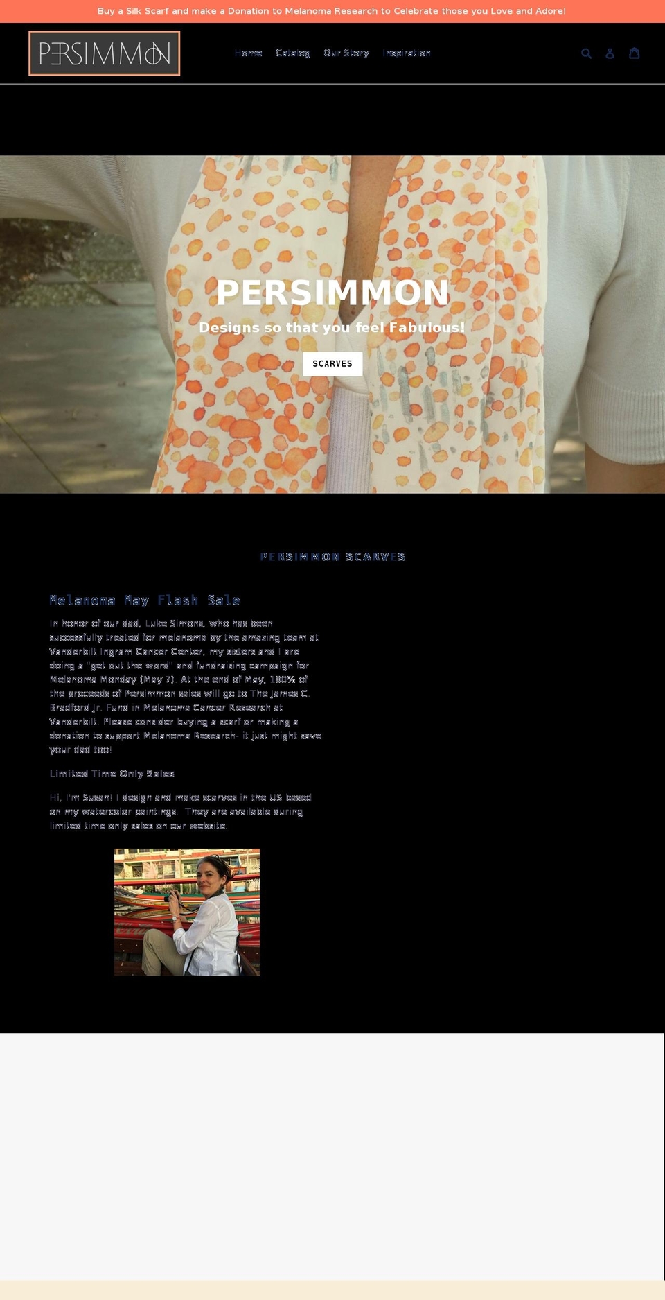 persimmonportfolio.com shopify website screenshot
