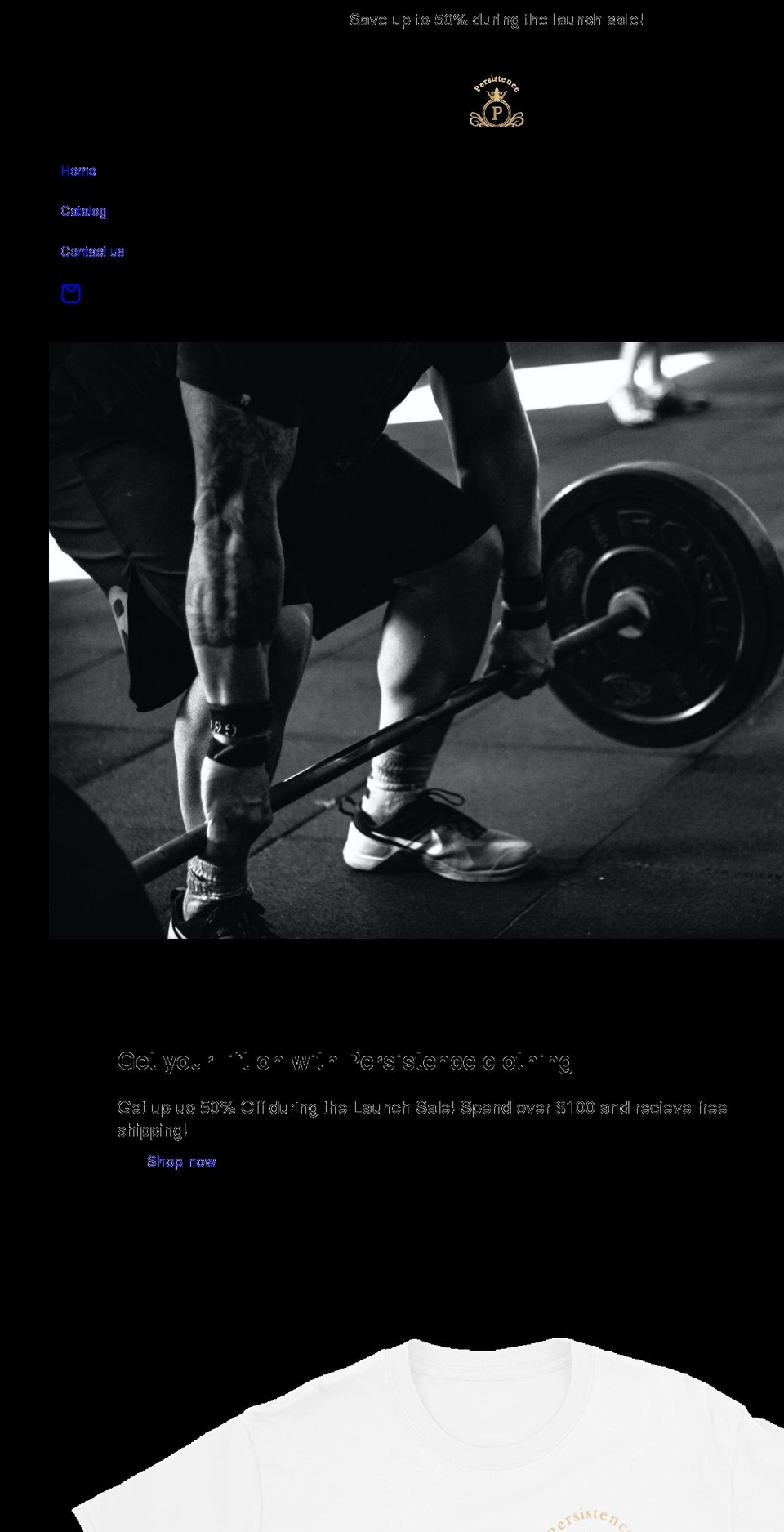 persistence.shop shopify website screenshot