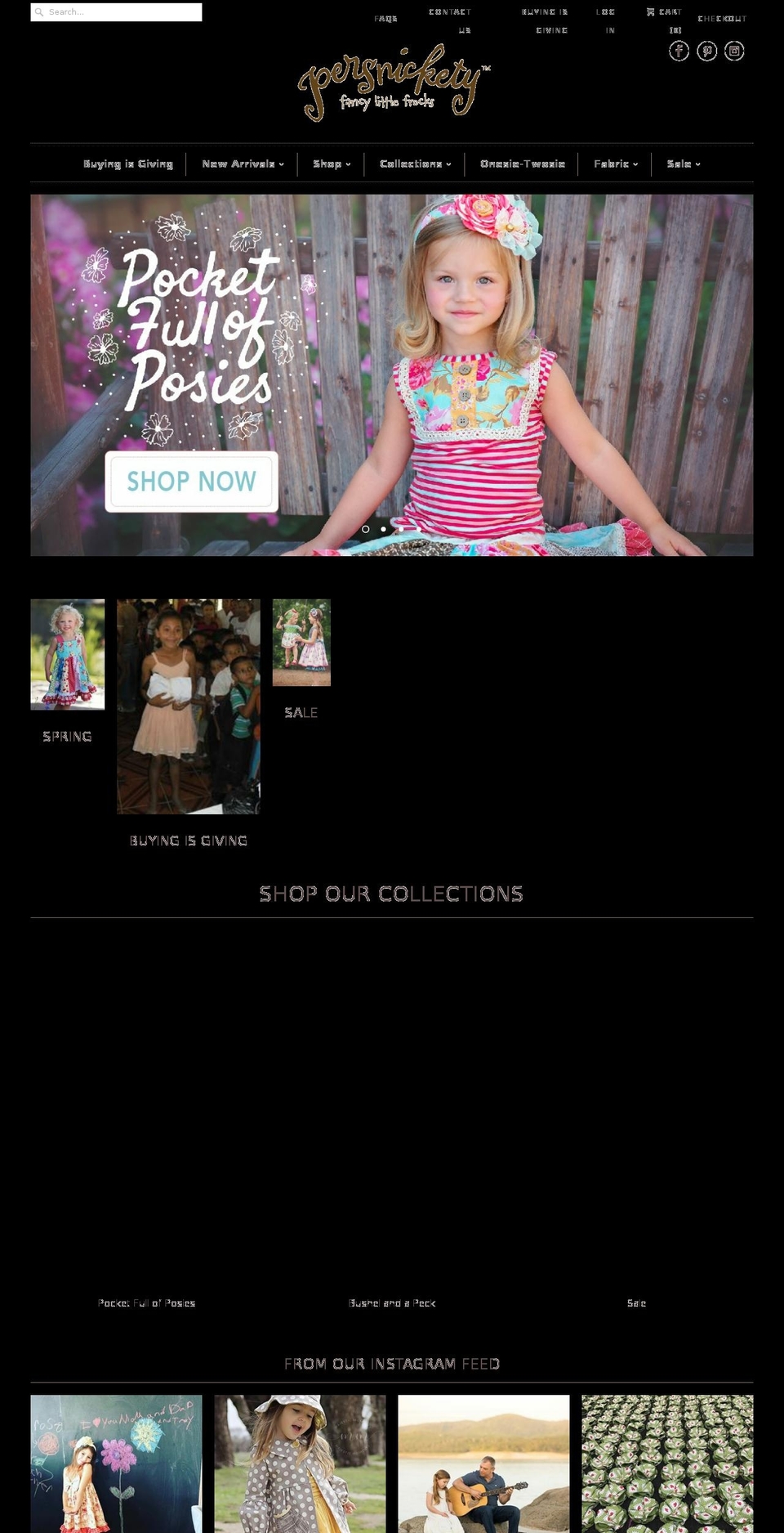 persnicketyclothing.com shopify website screenshot