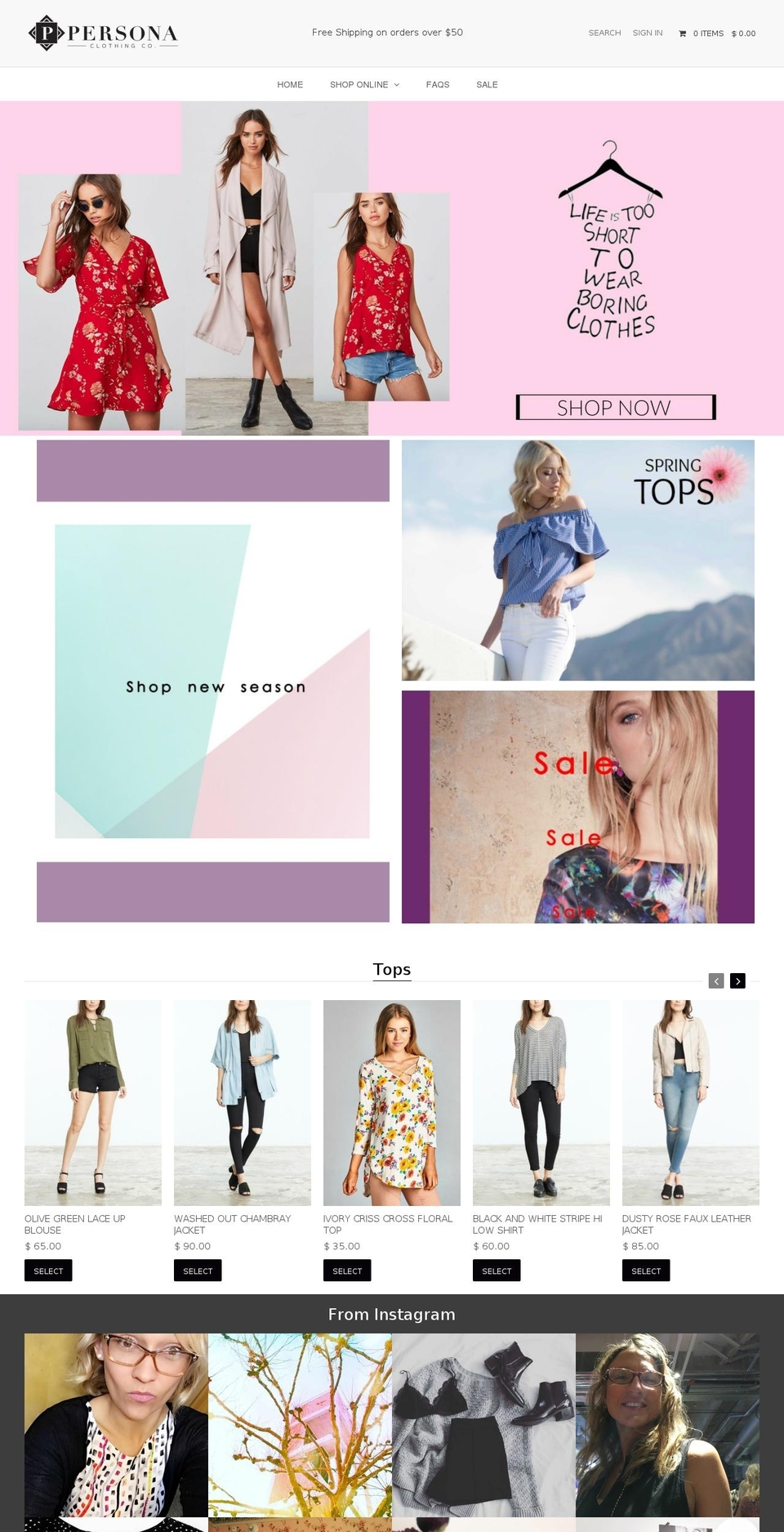 persona91.com shopify website screenshot