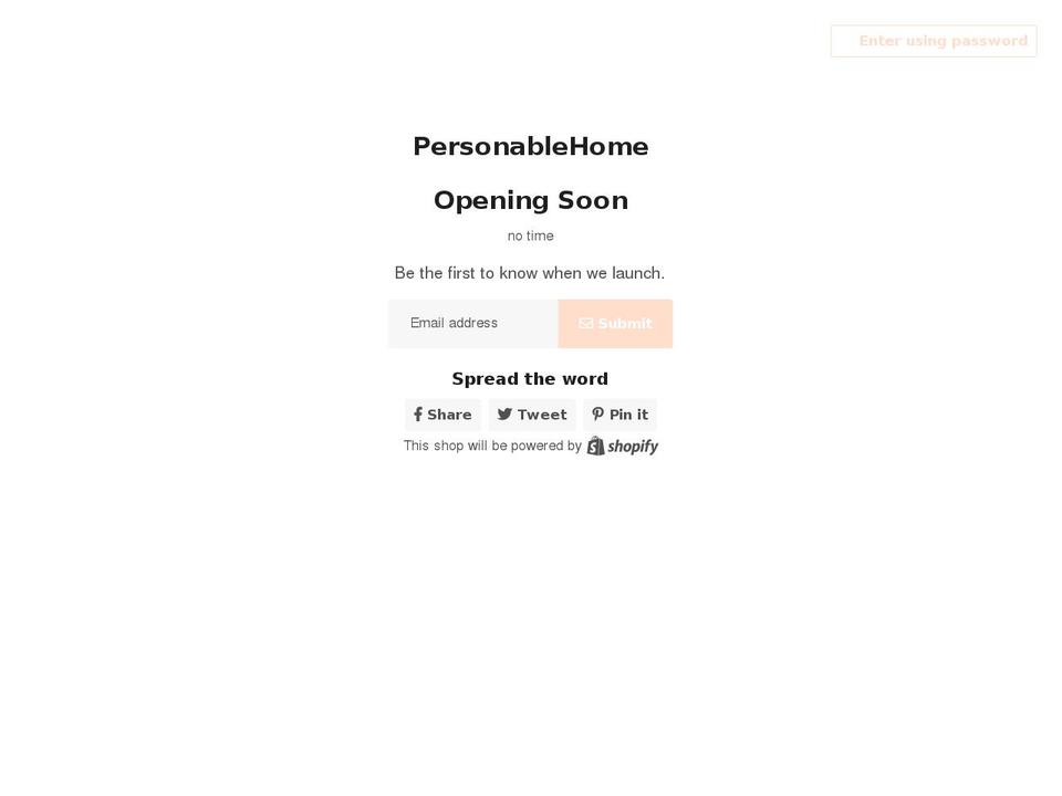 personablehome.com shopify website screenshot