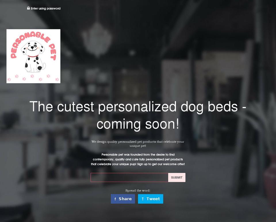 personablepet.com shopify website screenshot
