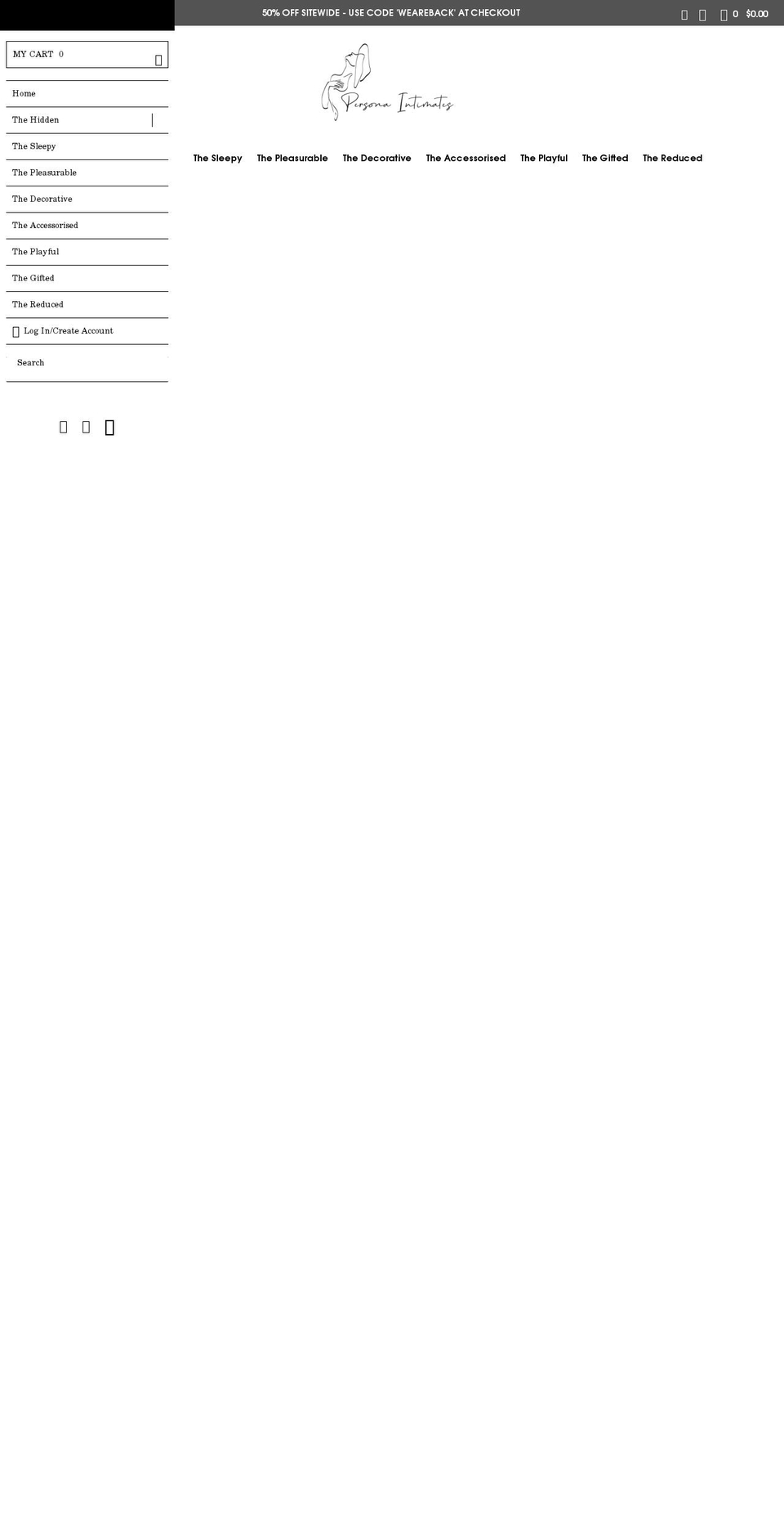personaintimates.com shopify website screenshot