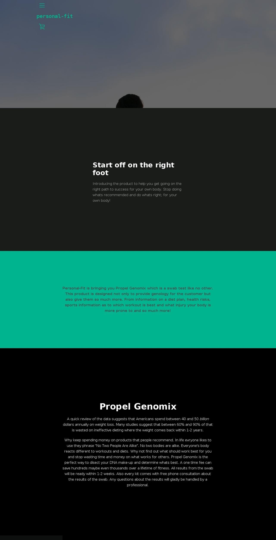 personal-fit.org shopify website screenshot