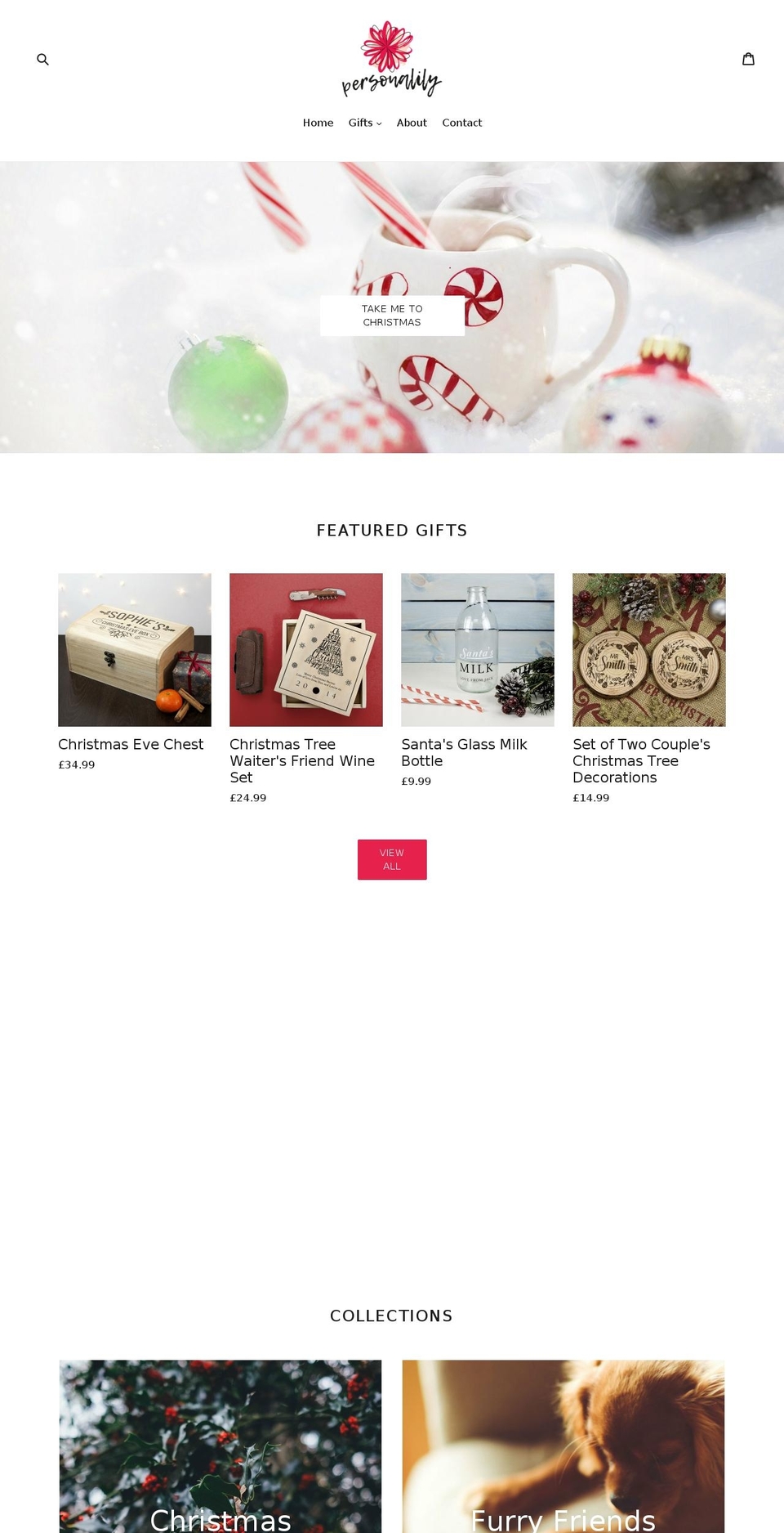 personalily.com shopify website screenshot