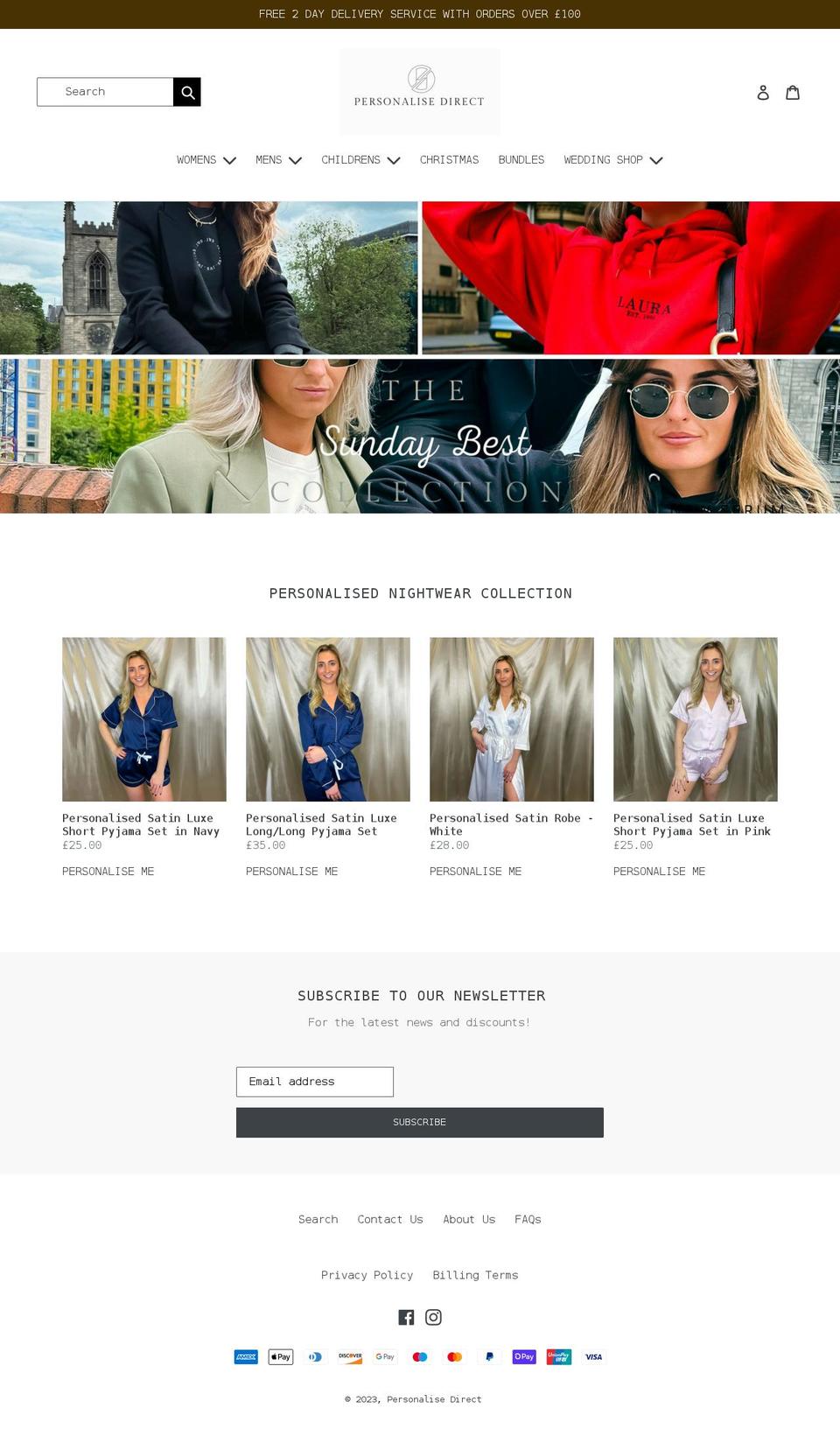 personalisedirect.com shopify website screenshot