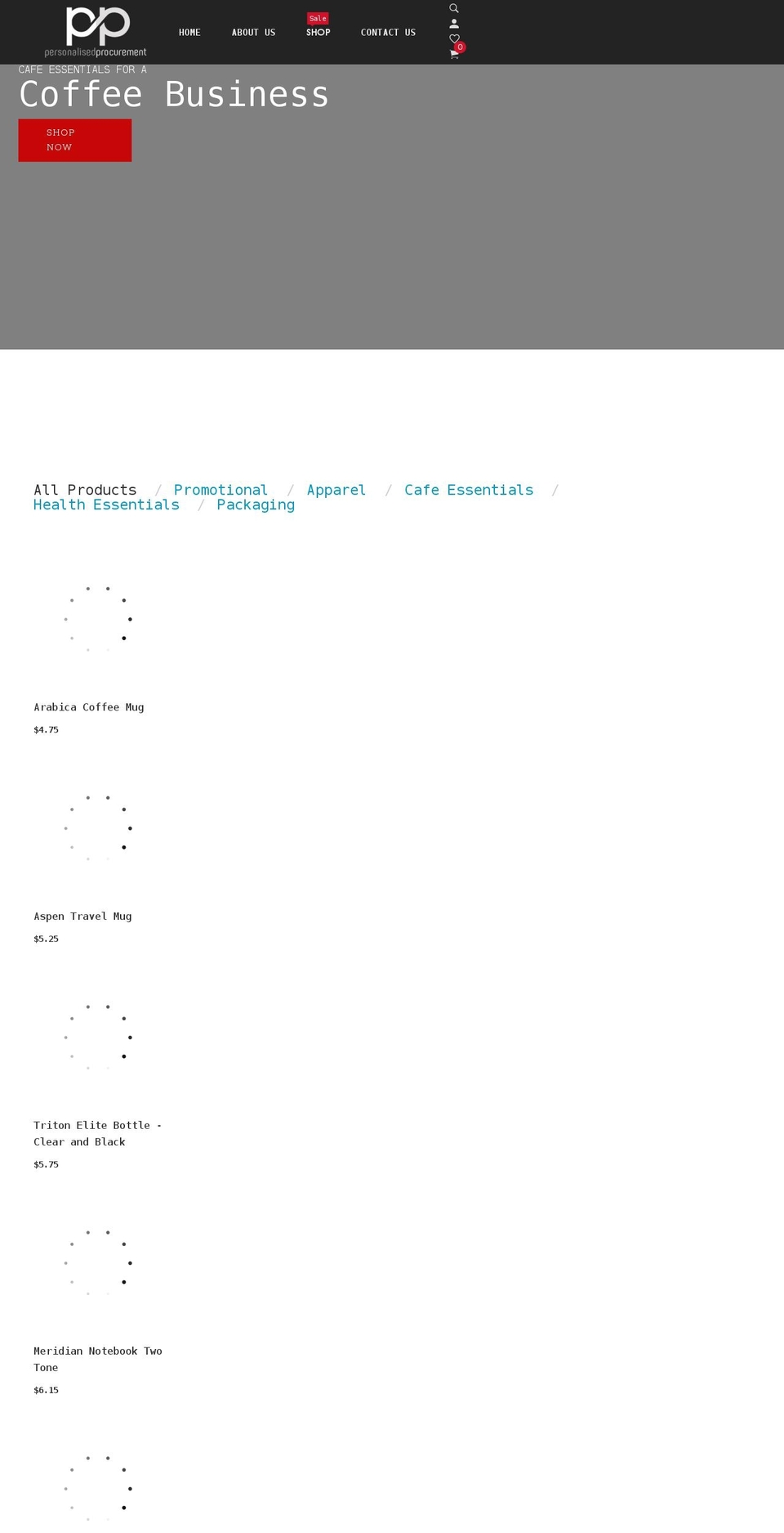 personalisedprocurement.com shopify website screenshot