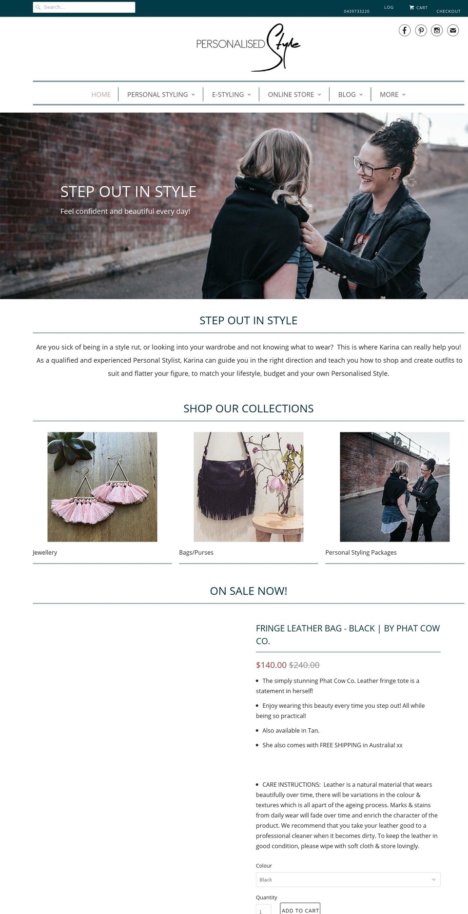 personalisedstyle.com.au shopify website screenshot