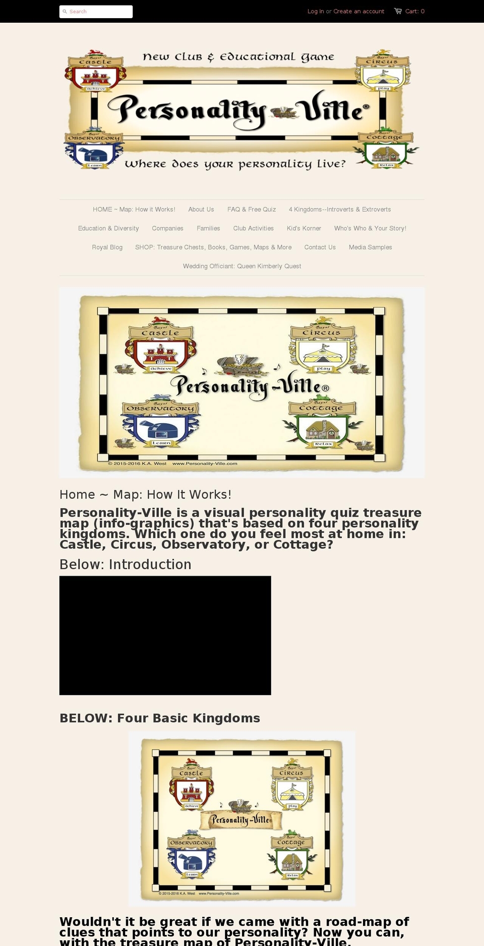personalityville.com shopify website screenshot