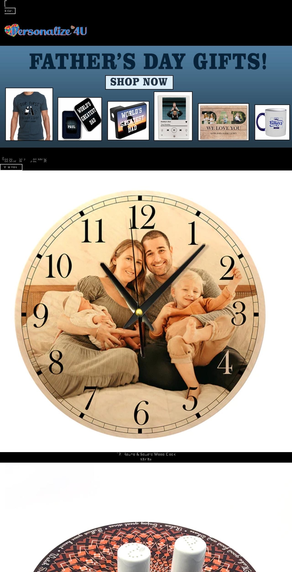 personalize4u.com shopify website screenshot