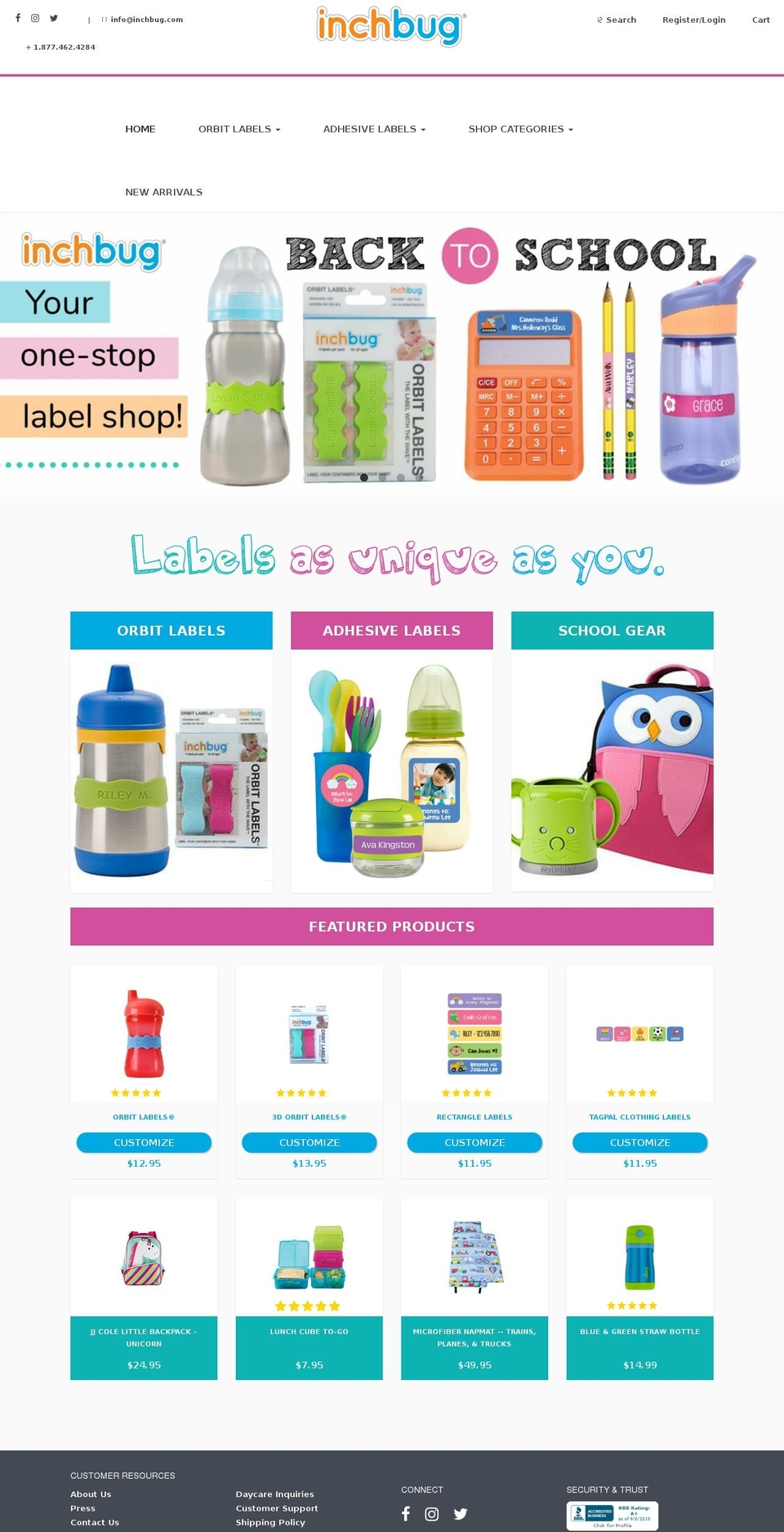 InchBug - Spicydesign.ca Shopify theme site example personalizedbottlebands.com