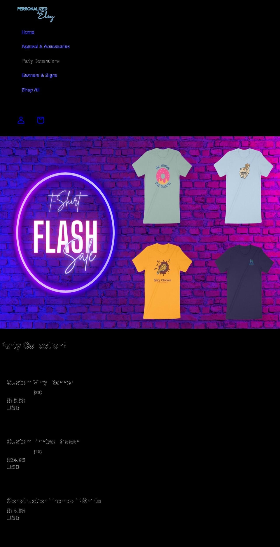 personalizedbyelsy.com shopify website screenshot