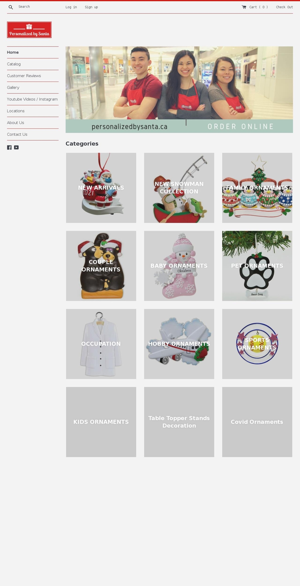 personalizedbysanta.ca shopify website screenshot