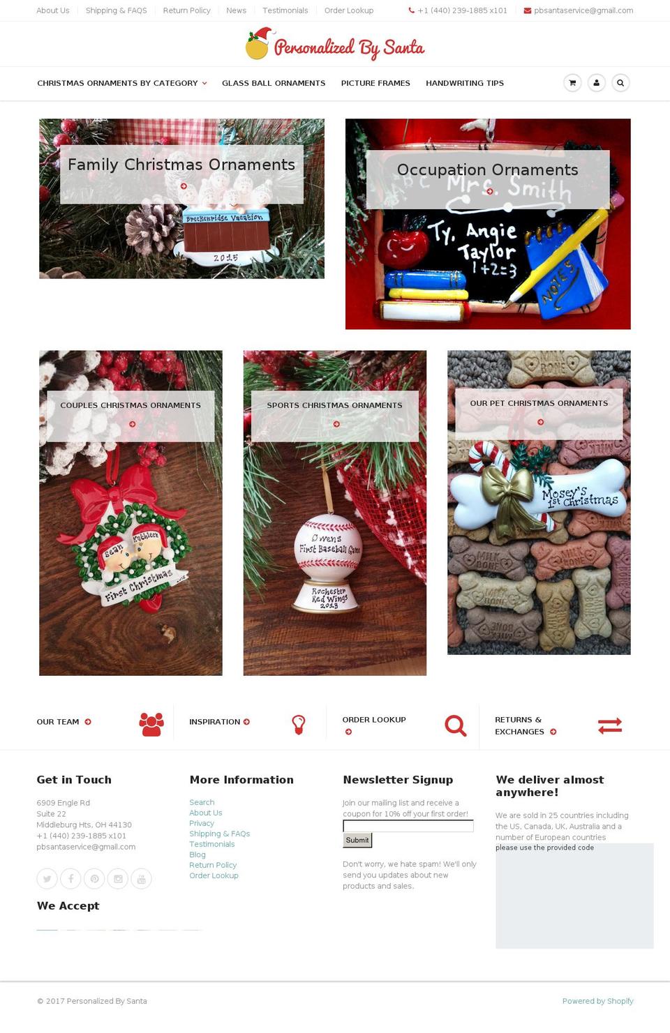 personalizedbysanta.com shopify website screenshot