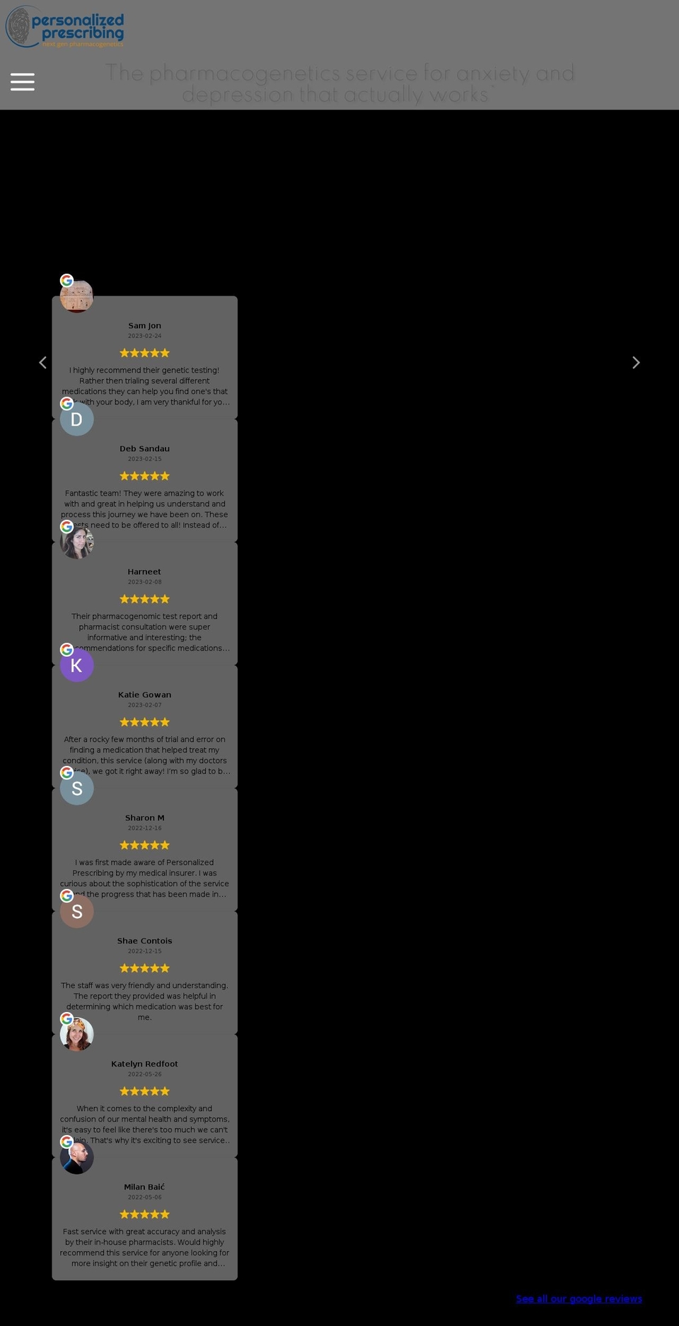 personalizedprescribing.com shopify website screenshot