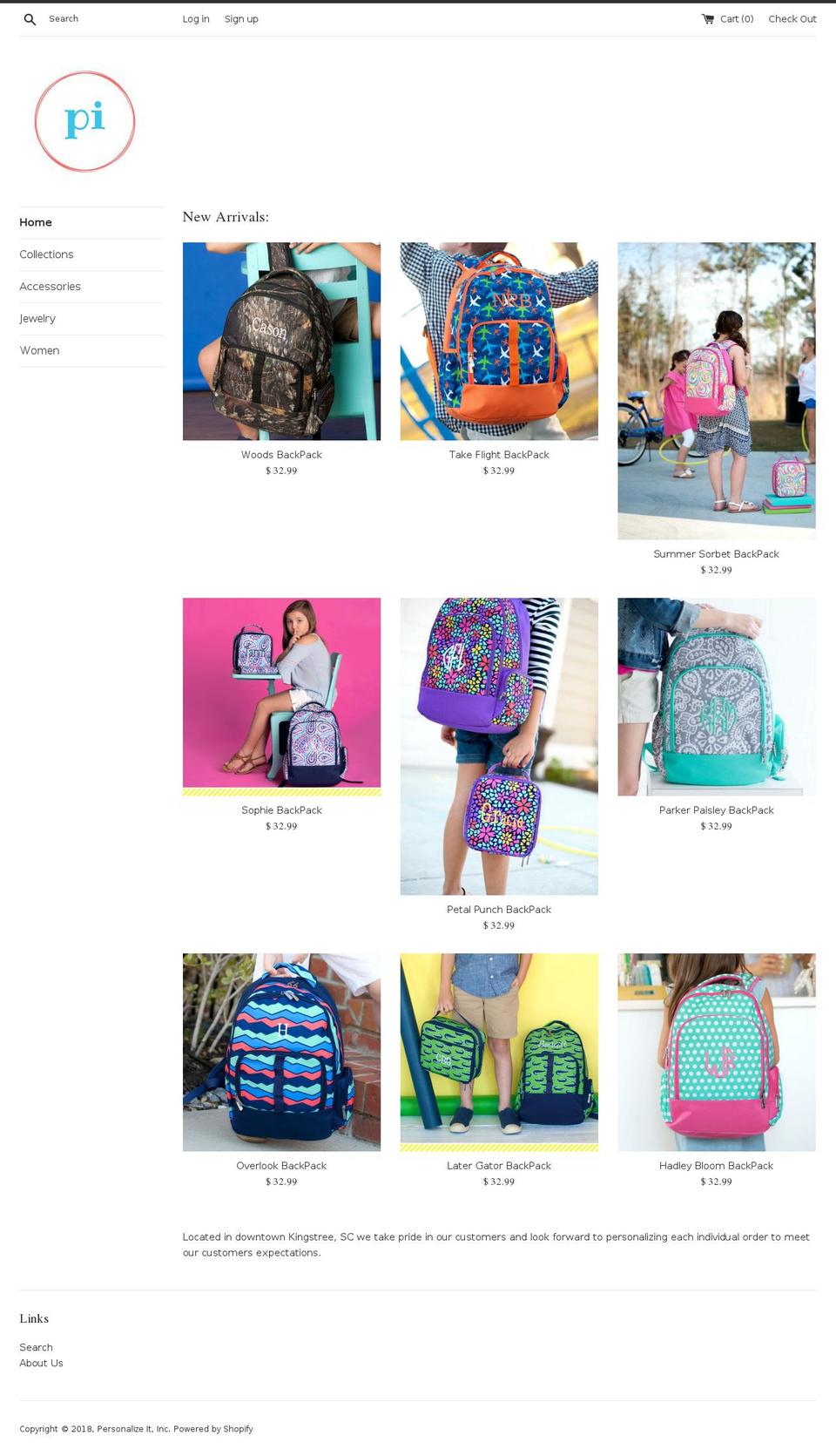 personalizeitinc.com — Shopify storefront screenshot