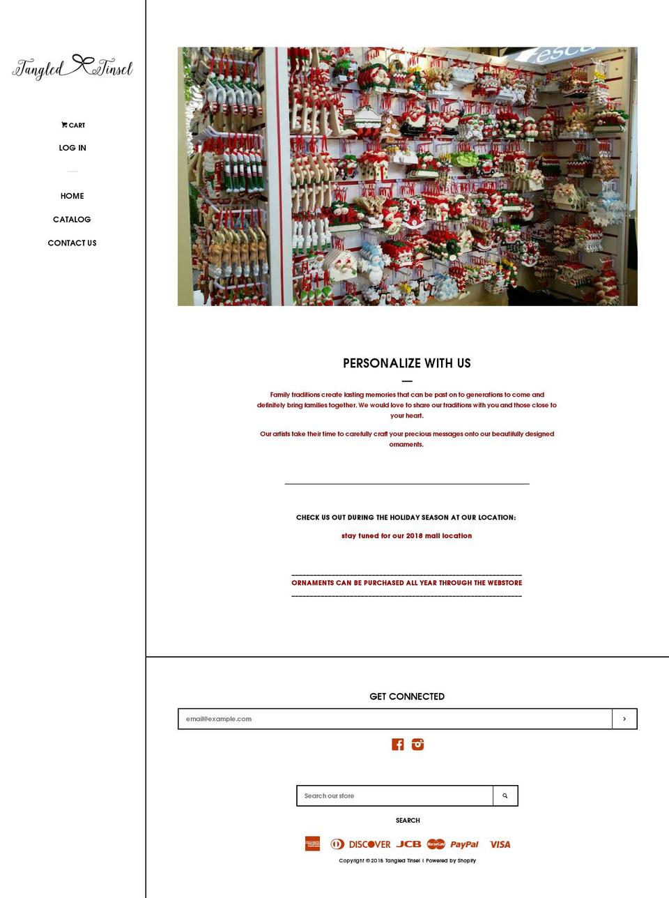 personalizewithtangledtinsel.com — Shopify storefront screenshot