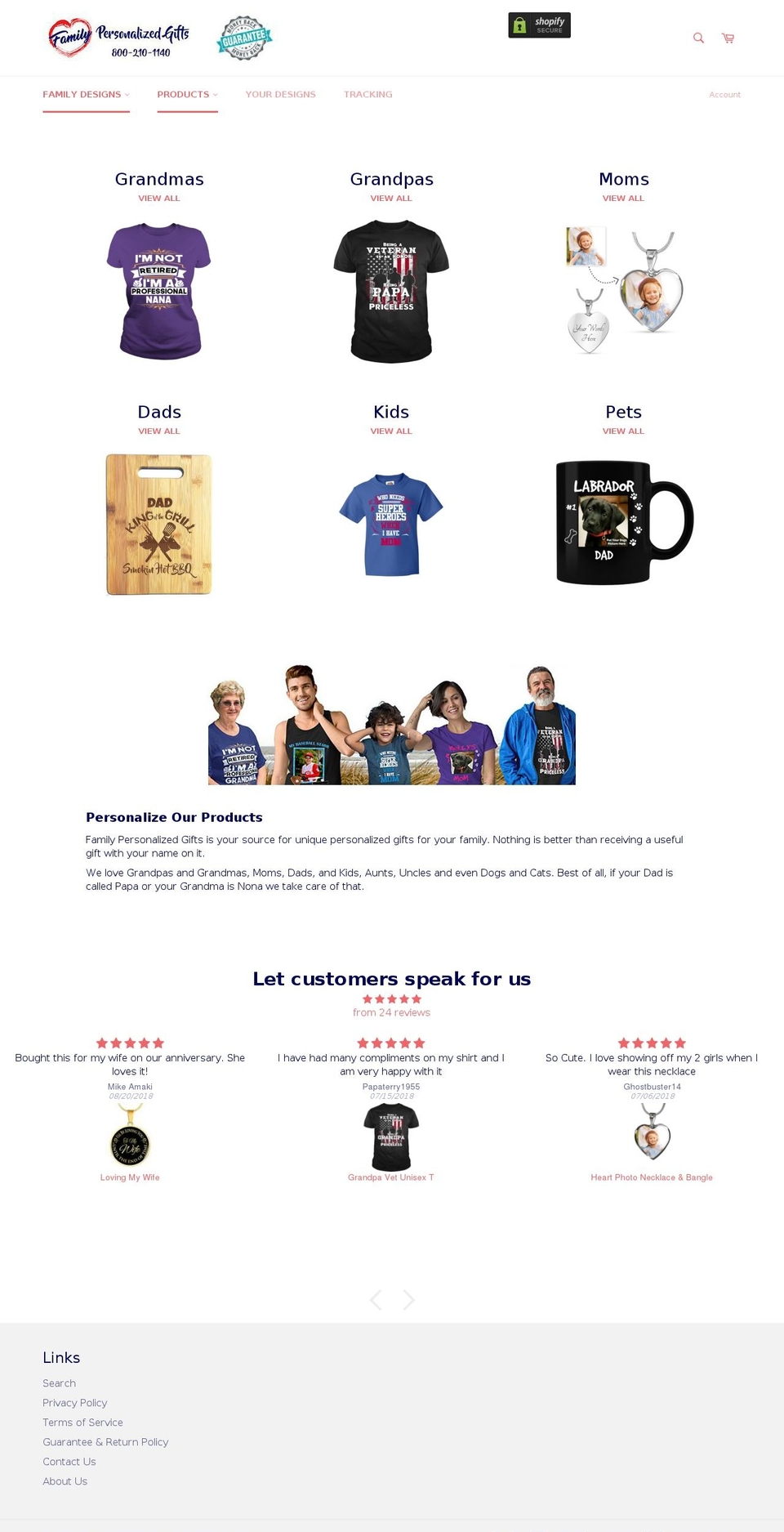 personalizeyourt.com — Shopify storefront screenshot