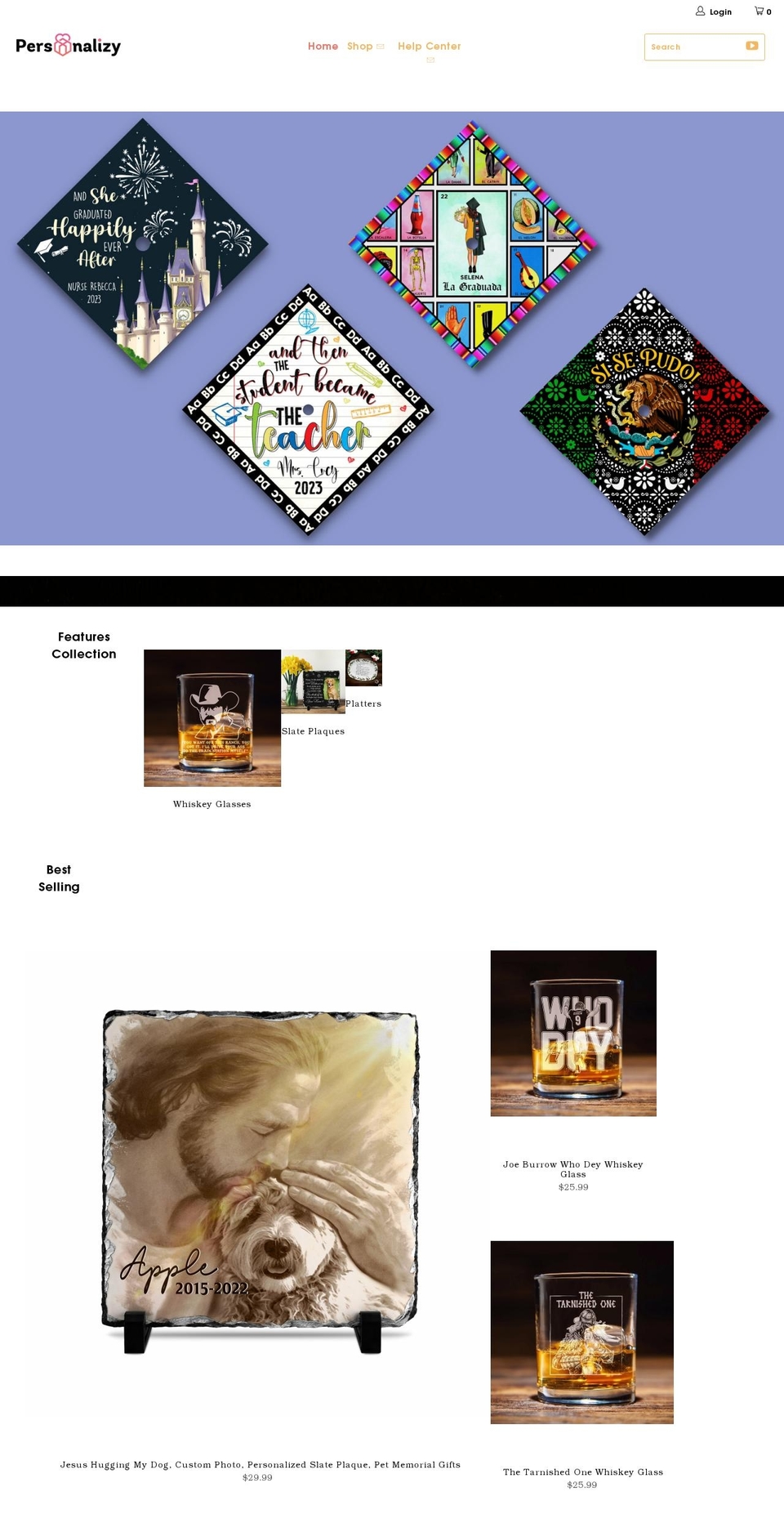 personalizy.com shopify website screenshot