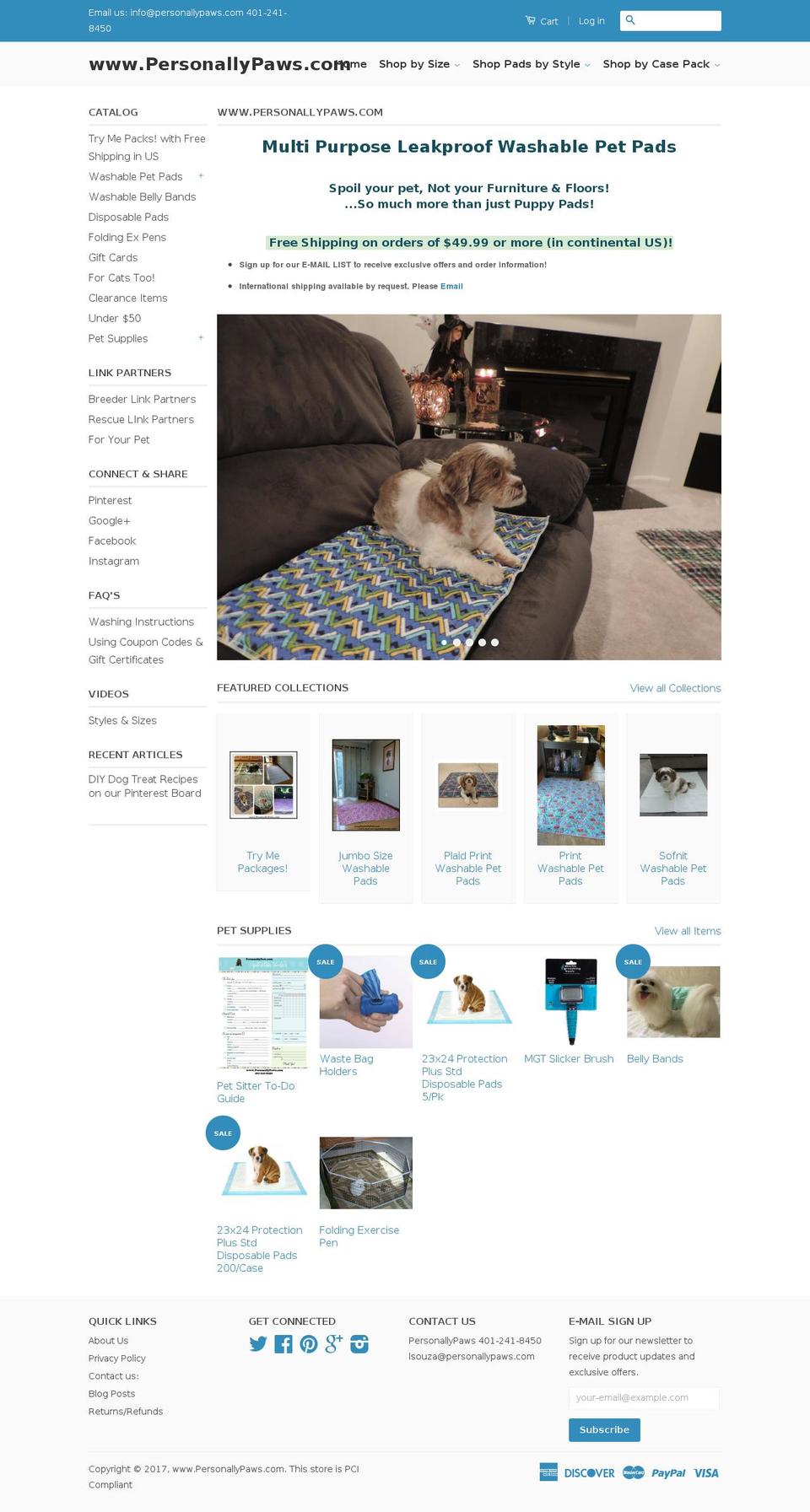 Refresh Shopify theme site example personallypaws.com