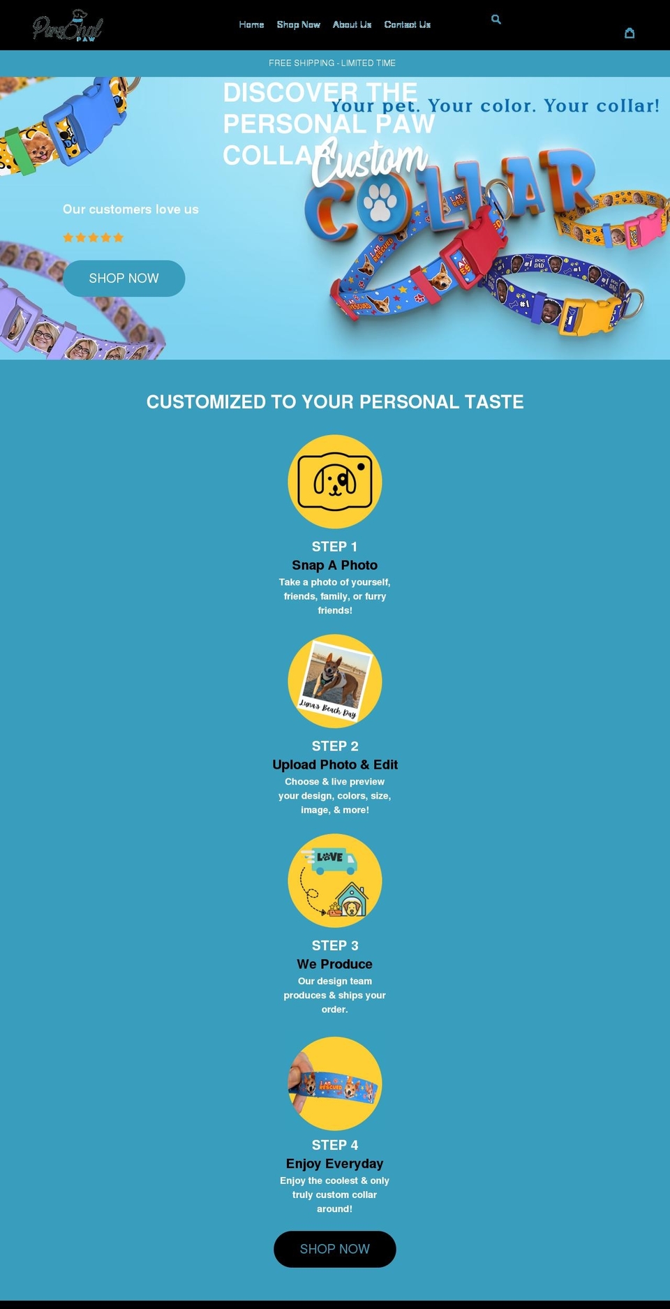 personalpaw.com shopify website screenshot