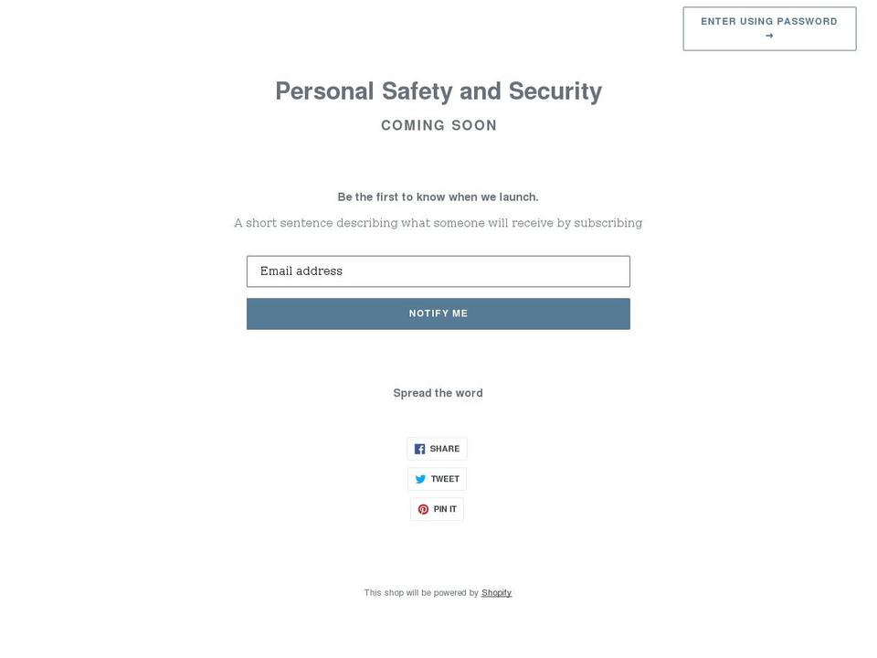 personalsafetyandsecurity.store shopify website screenshot