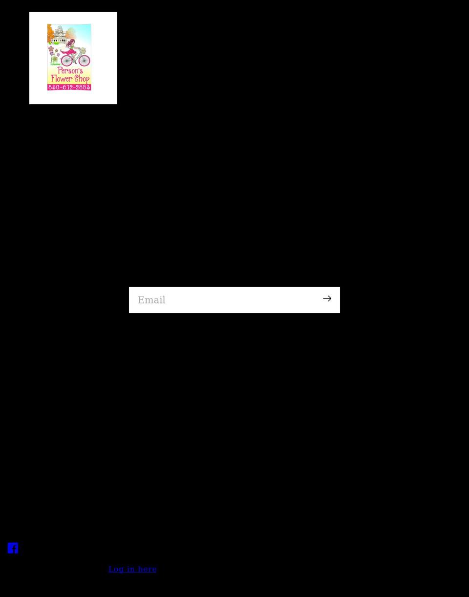 personsflowershop.com shopify website screenshot