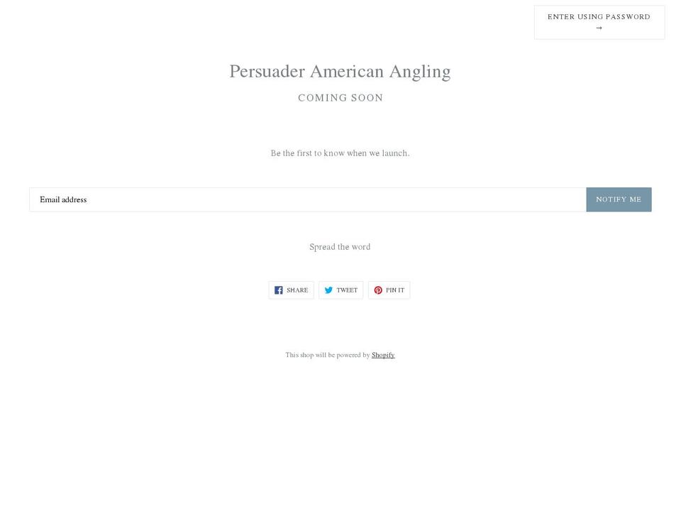 persuaderamerican.com shopify website screenshot