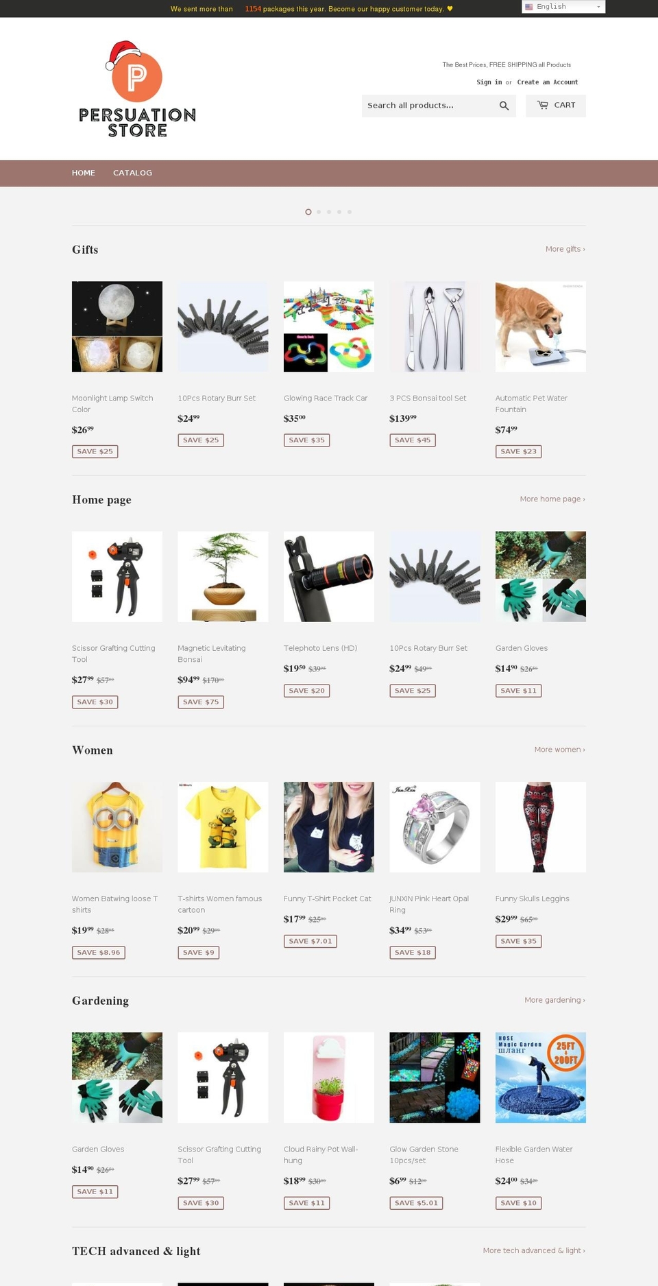 persuationstore.com — Shopify storefront screenshot