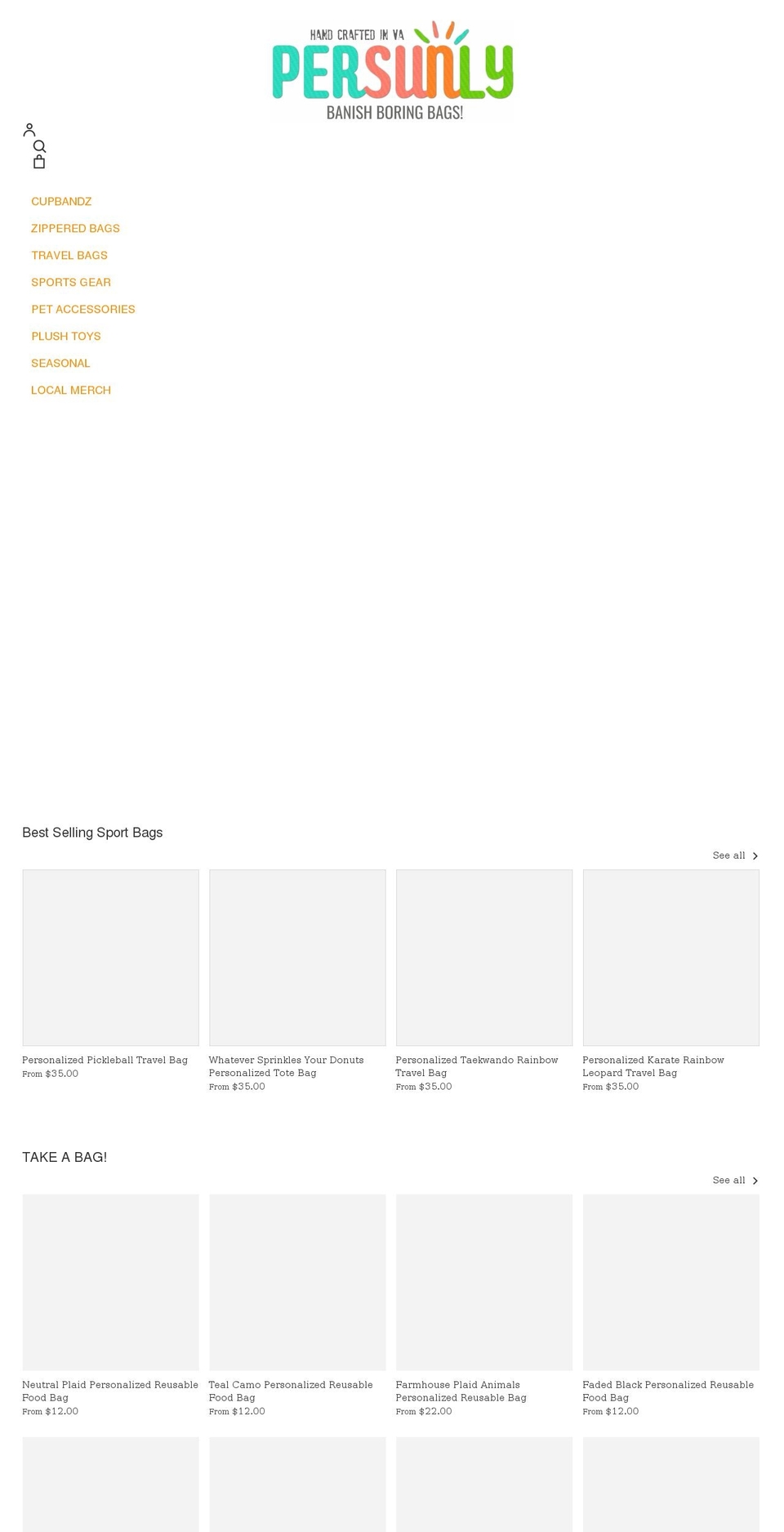 persunly.com shopify website screenshot