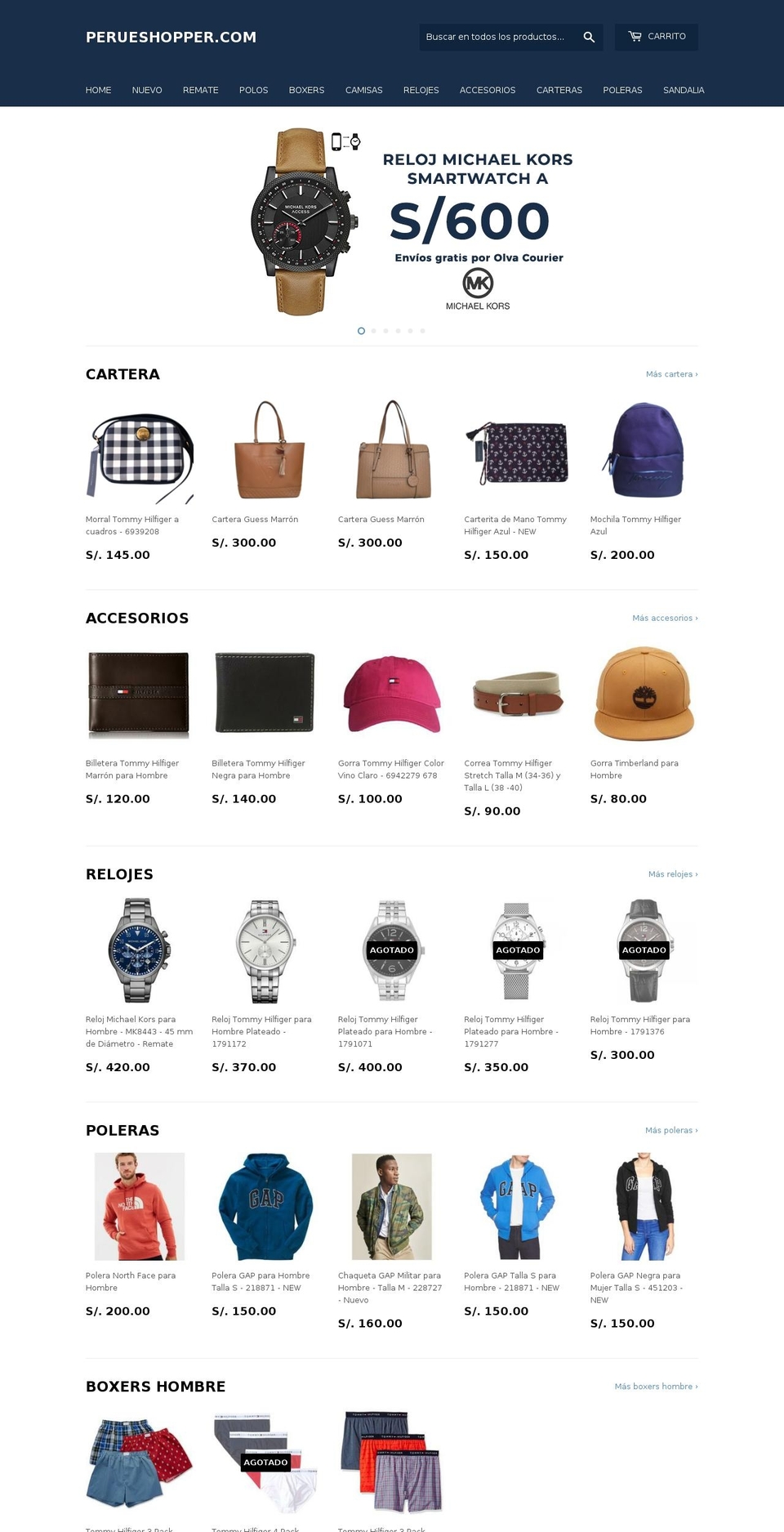 perueshopper.com shopify website screenshot