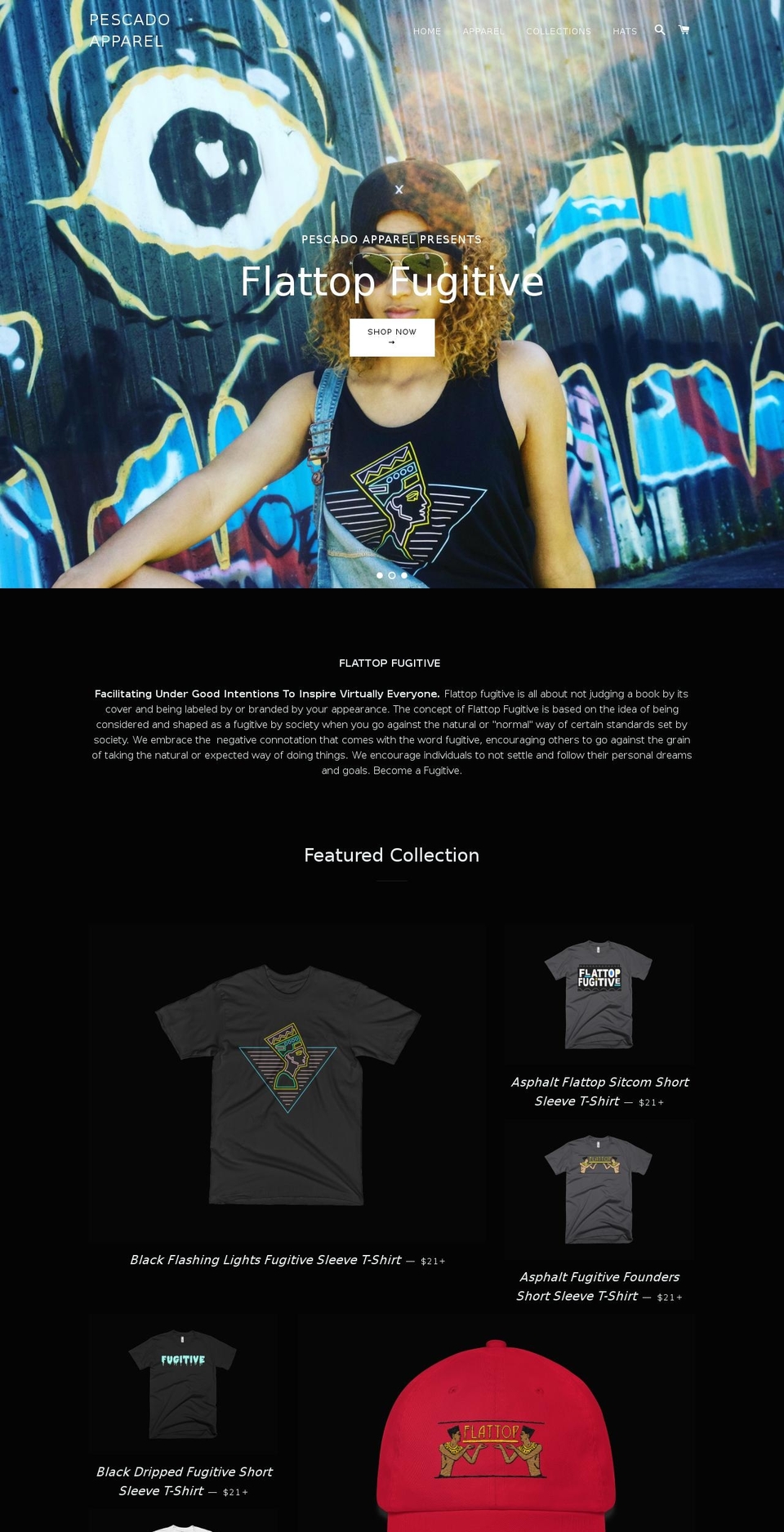 pescadoapparel.com shopify website screenshot