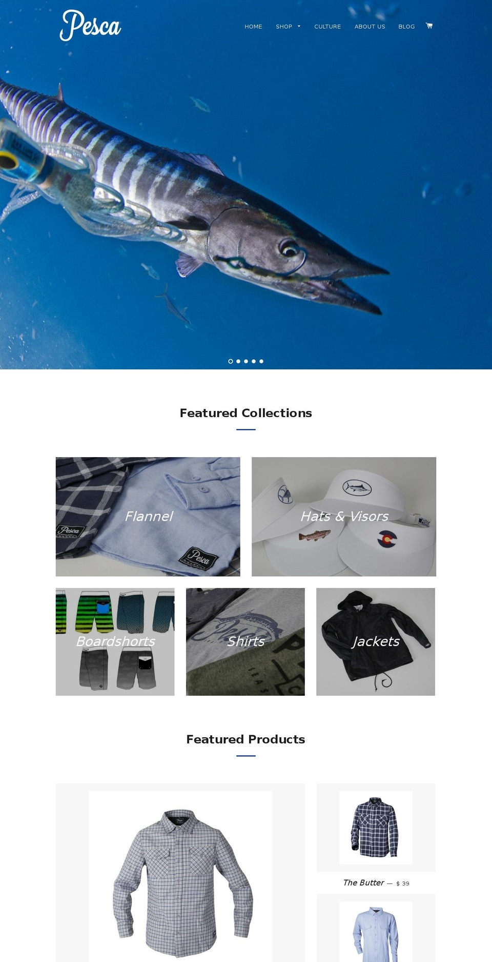 pescaoffshore.com — Shopify storefront screenshot