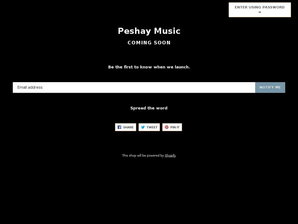 peshay.com — Shopify storefront screenshot
