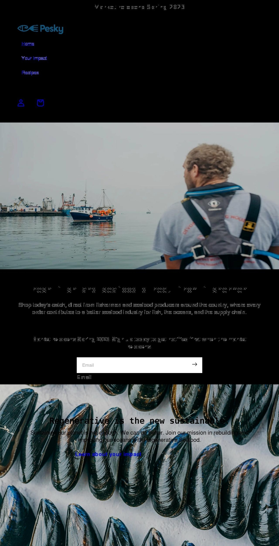 peskyfish.co.uk shopify website screenshot