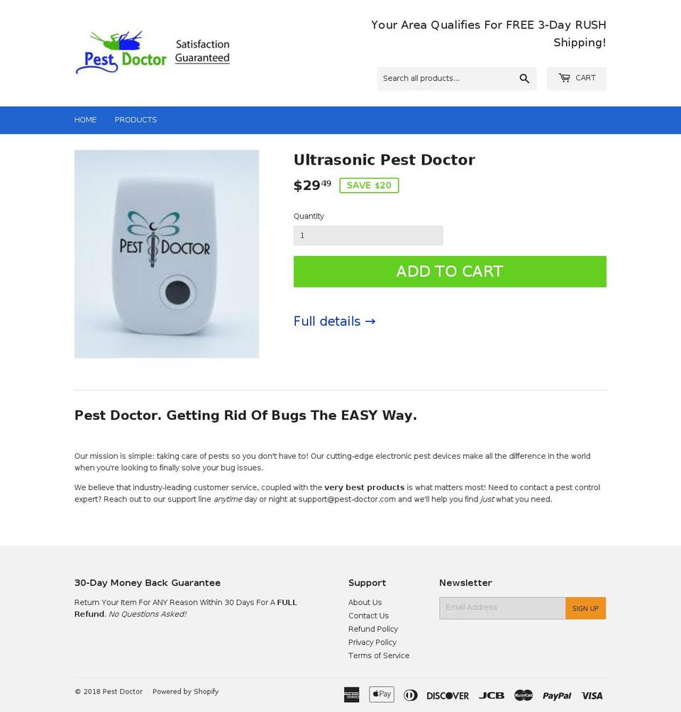 pest-doctor.com — Shopify store on .com