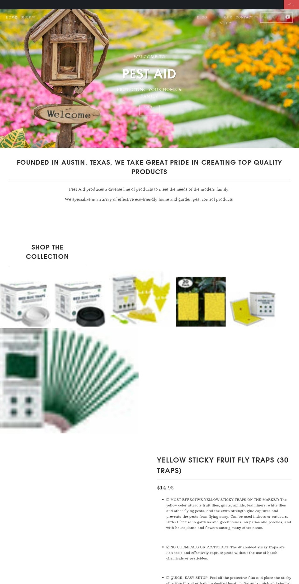 pestaid.com shopify website screenshot