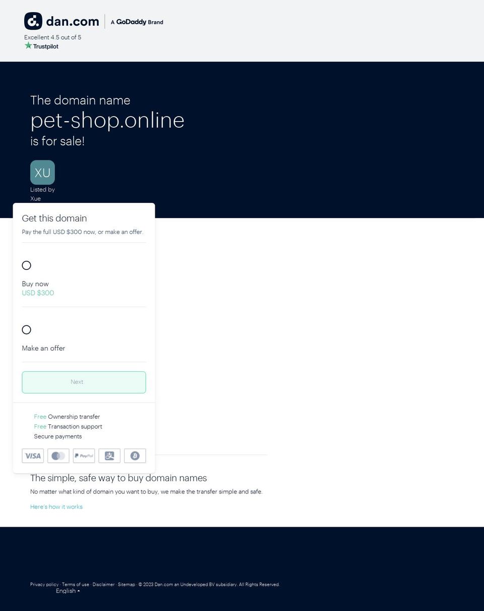 pet-shop.online shopify website screenshot