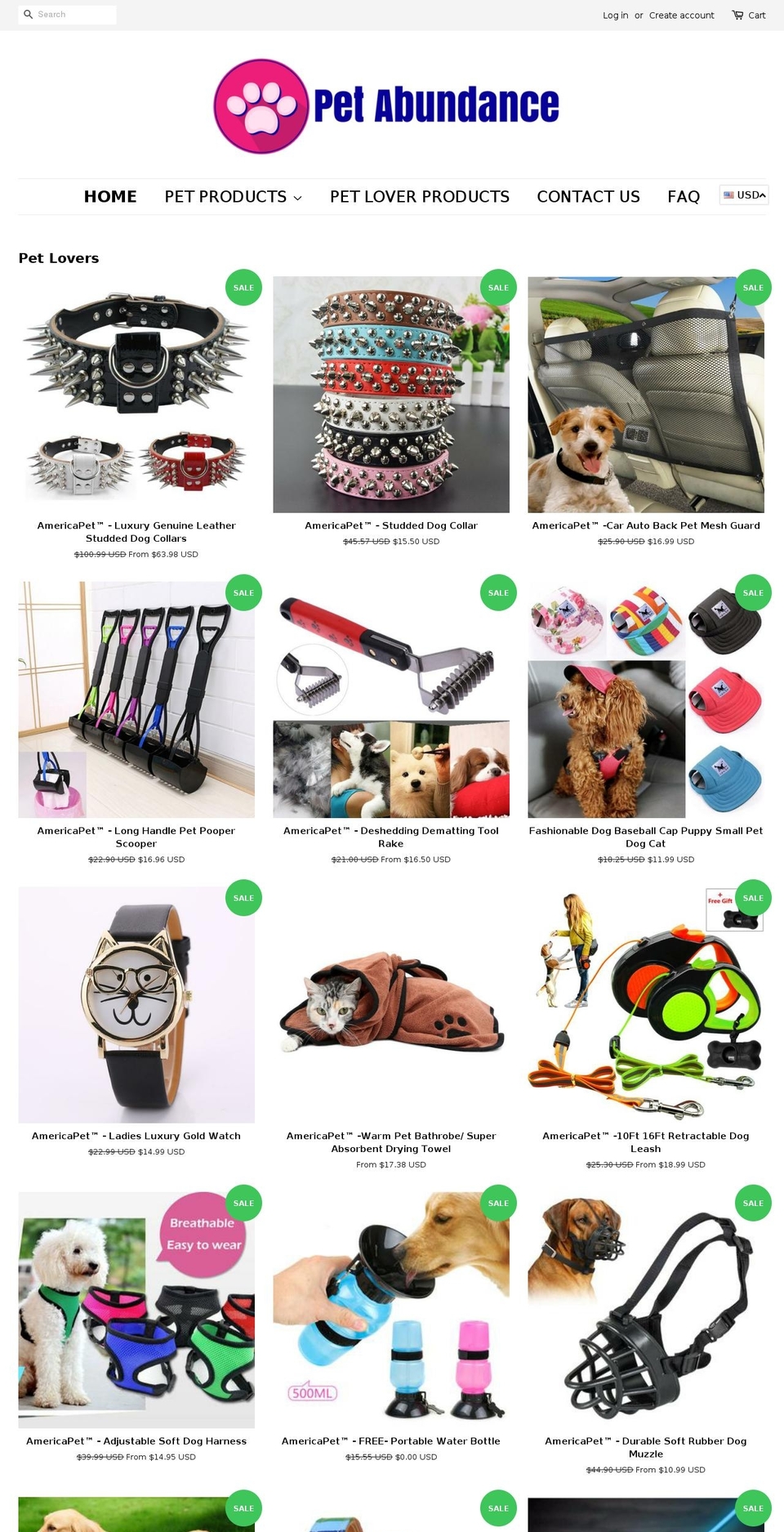 petabundance.com — Shopify storefront screenshot