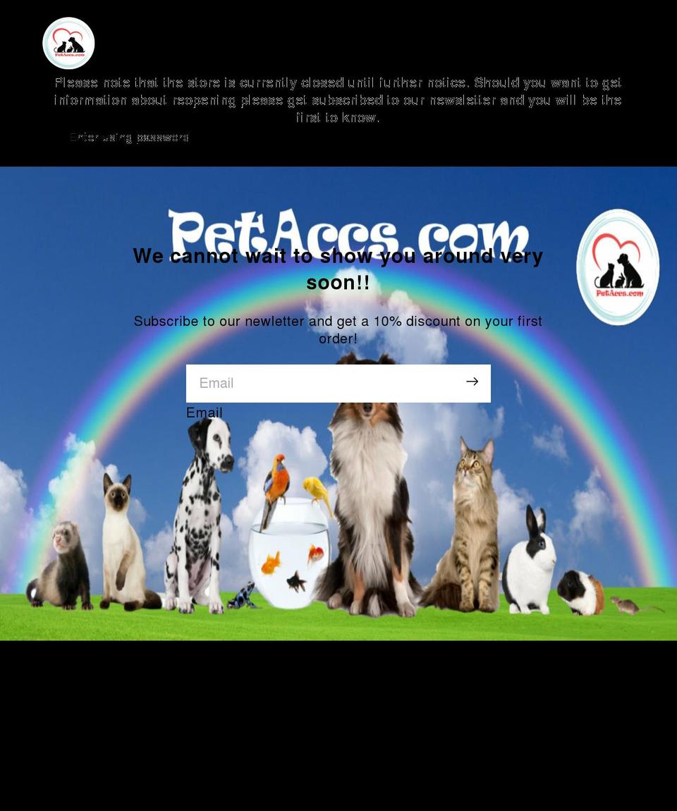 petaccs.com shopify website screenshot